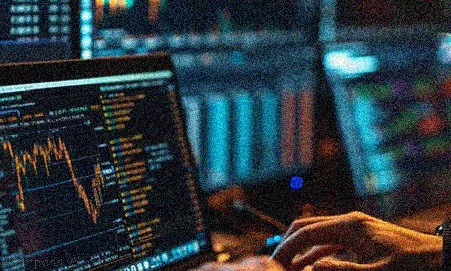 professional trader analyzing charts